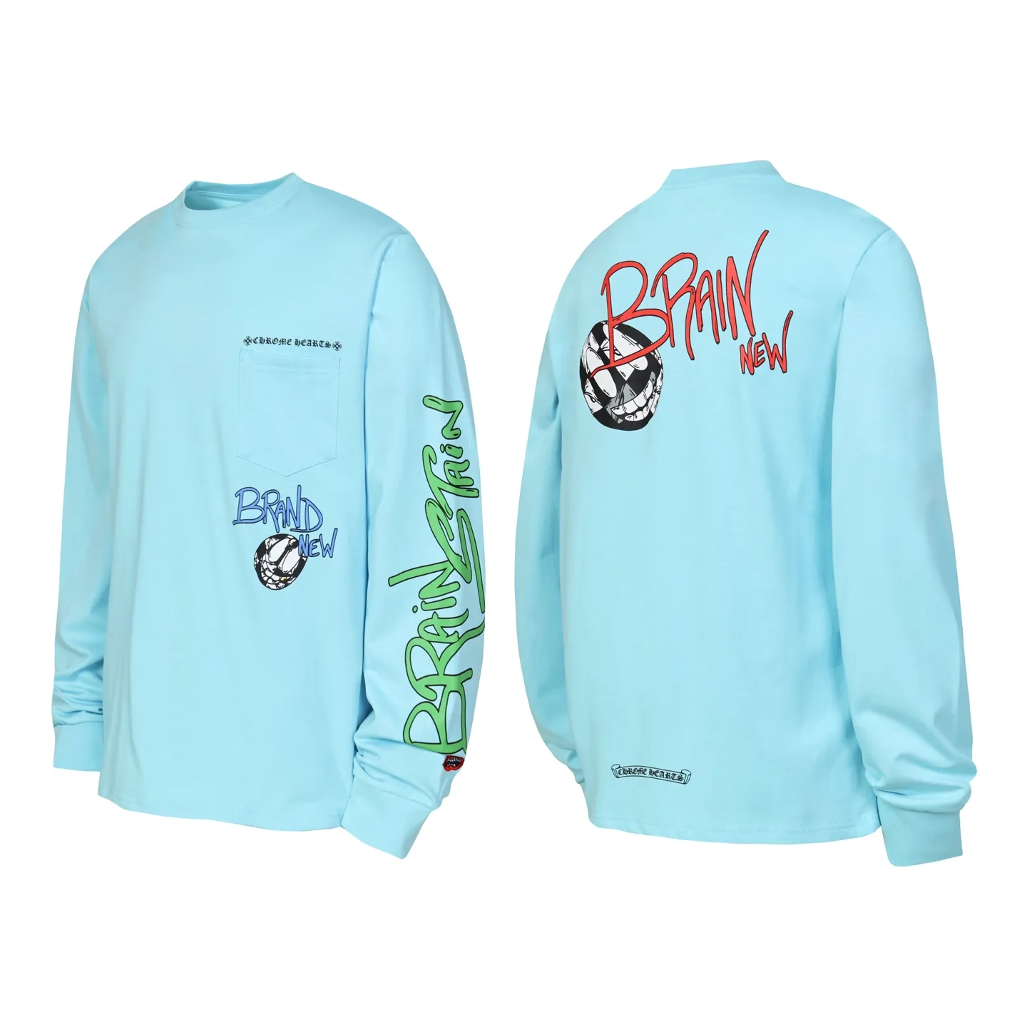 P160 Cross-border quantity model. If you pursue quality, please do not place an order. -Chrome Hearts/Chrome Hearts Sanskrit color printed graffiti ✍️Best-selling long-sleeved T-shirt -High weight, high density and high quality. The wool is soft, delicate and skin-friendly. It feels soft and silky. It has excellent warmth and skin-friendly properties.